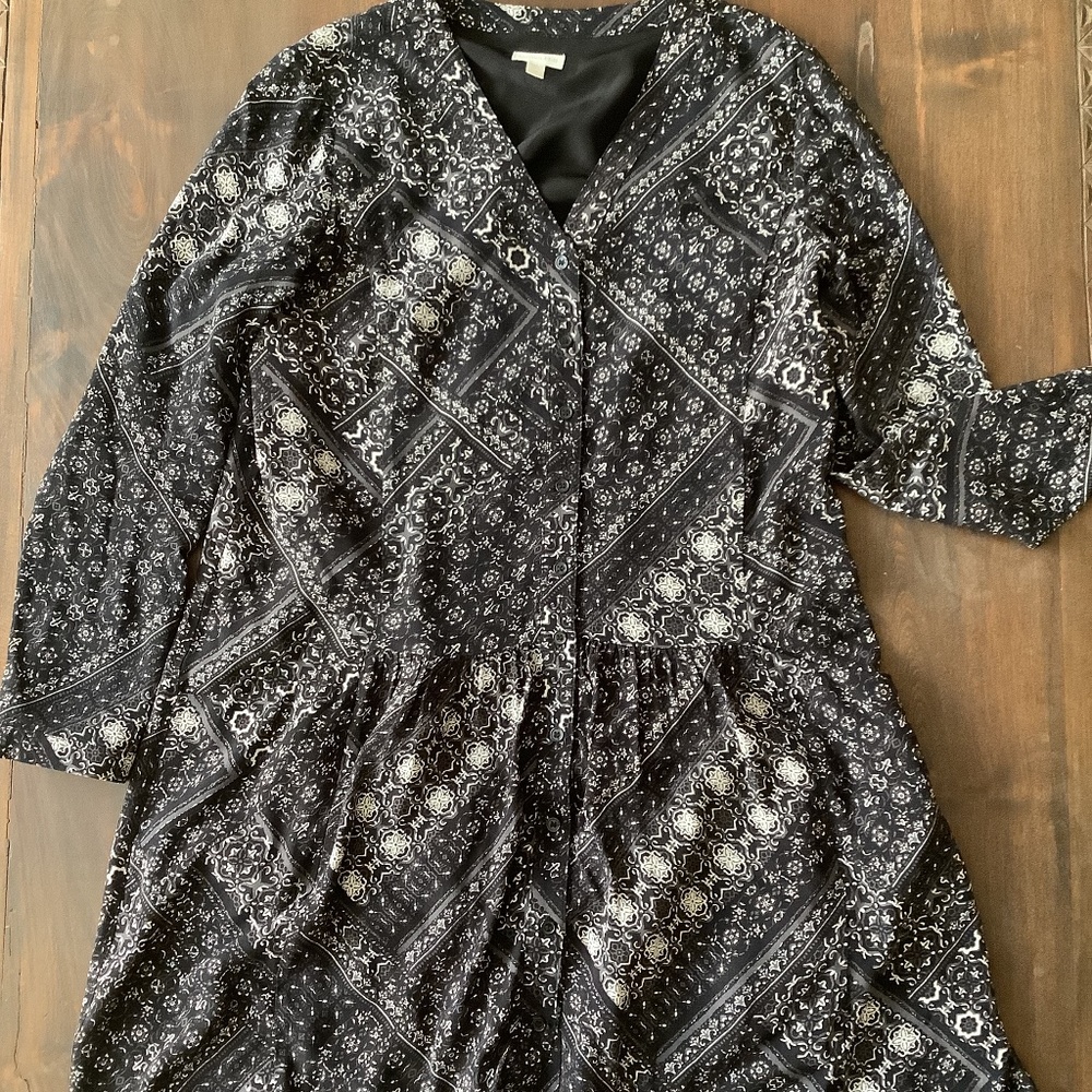 Garnet Hill Crepe button up dress Size 10